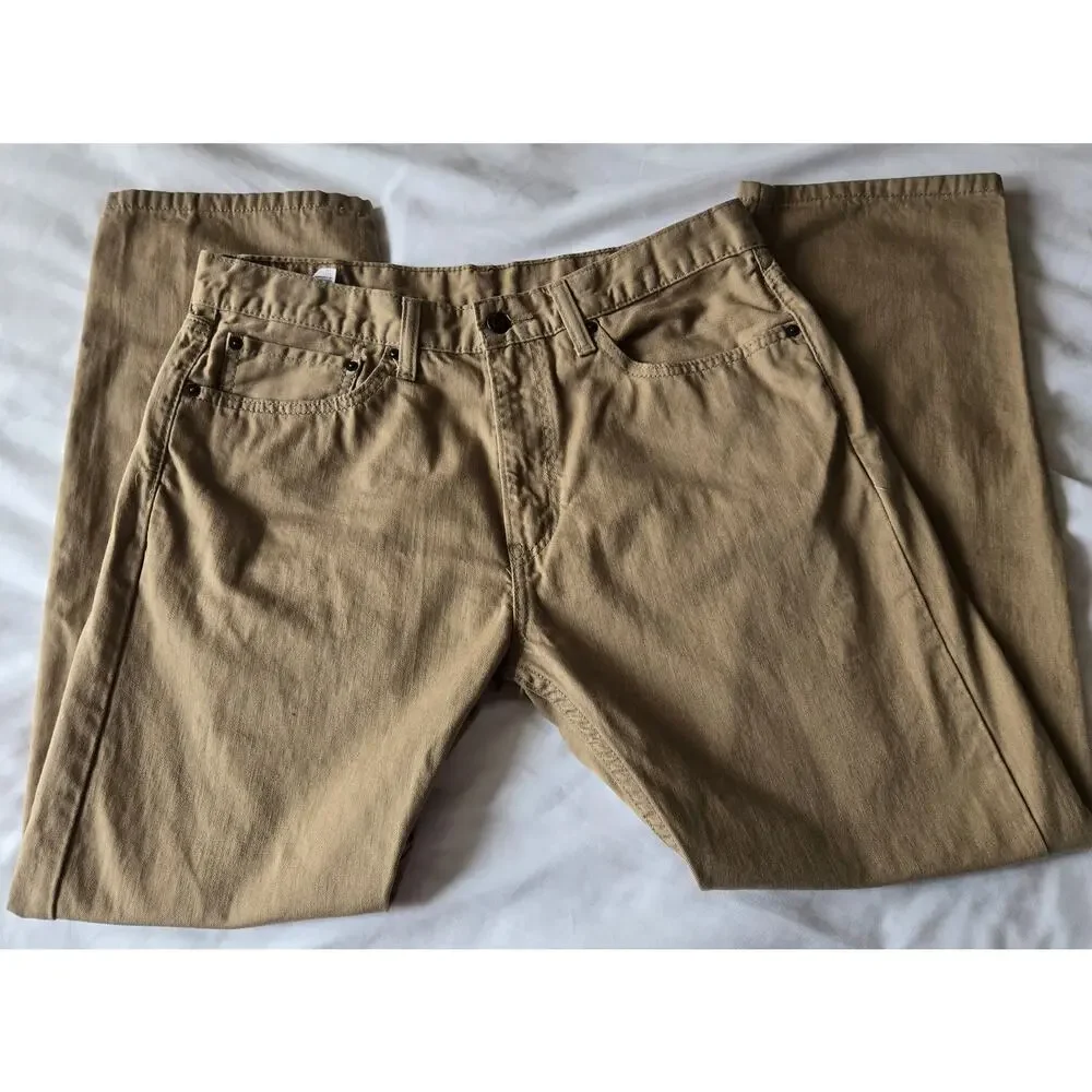 Vintage LEVI STRAUSS & CO. Khaki Straight Leg Grunge Jeans 34W 30L - Picture 9 of 9
